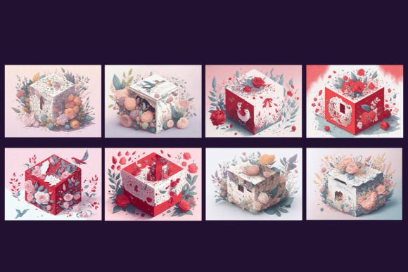 Beautiful Wedding Gift Box Clipart's for Creative Projects