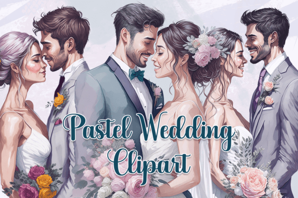 Creating Enchanting Wedding Designs with Pastel Watercolor Clipart