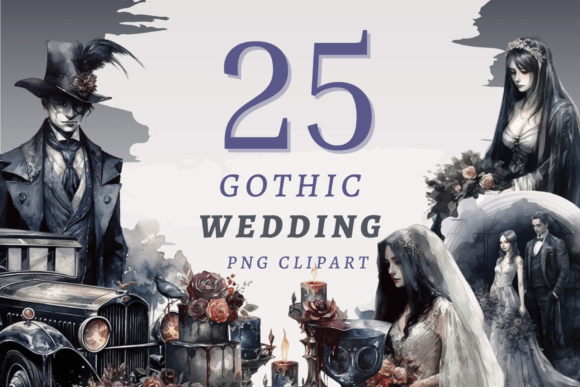 Designing Dark Romance: The Gothic Wedding PNG Bundle