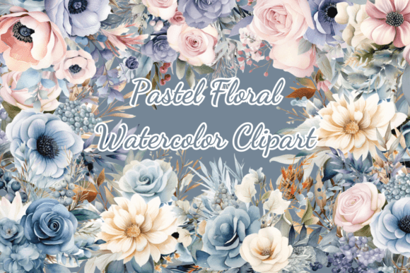 Elegant Pastel Florals: Your Instant Wedding Clipart Solution