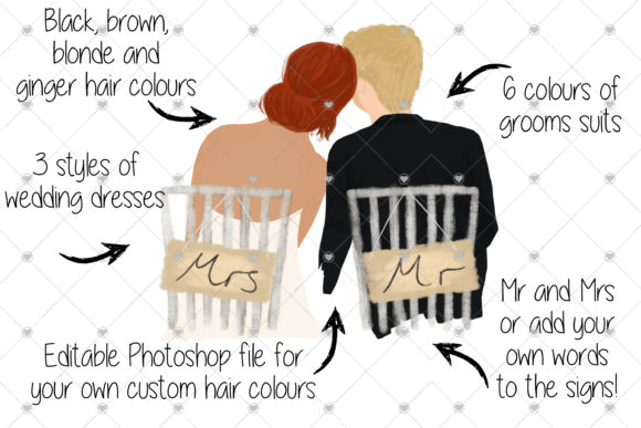 Elevate Your Wedding Projects with Hand-Drawn Clipart