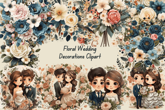 Floral Wedding Decorations Clipart for Your Creative Projects