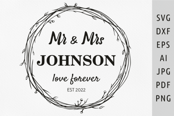 Mr and Mrs Svg Wedding Monogram Sign Svg: Your Versatile Design Asset