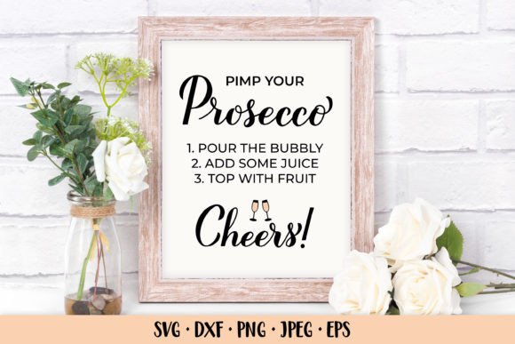 Prosecco Bar SVG: A Festive Wedding Sign Design