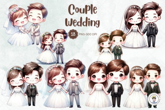 Sweet Designs for Wedding Keepsakes: A Clipart Collection