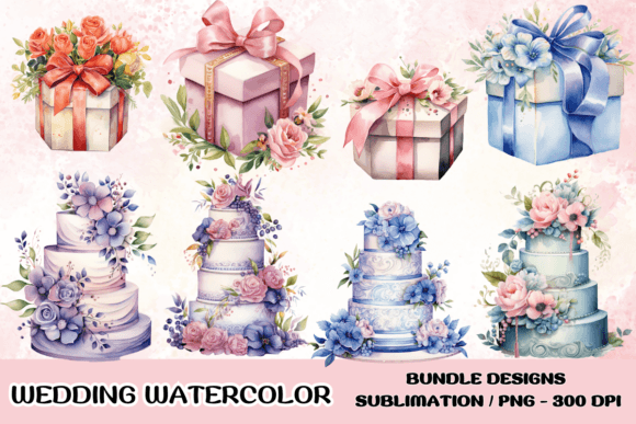 Watercolor Wedding Clipart Sublimation: A Designer's Dream Asset