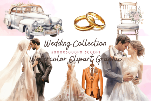 Watercolor Wedding Graphics: A Complete Design Toolkit
