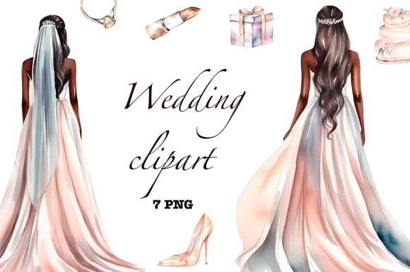 Wedding Clipart: Beautiful Bride PNGs for Your Projects