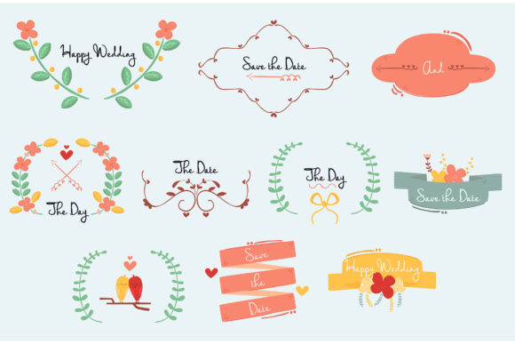 Wedding Ornament Illustration Set: Your Design Toolkit