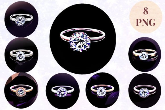 Wedding Ring 40 Clipart PNG: A Sparkling Design Asset for Every Creator