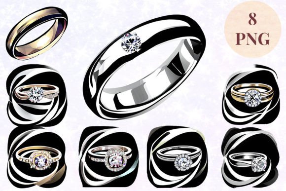 Wedding Ring 67 Clipart PNG: Elegant Designs for Every Project