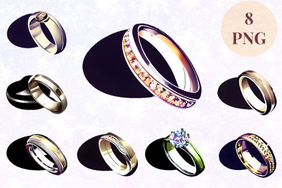 Wedding Ring 78 Clipart PNG: Your Key to Elegant Design Assets