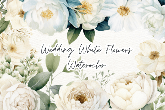 Wedding White Watercolor Clipart: Elegant Designs for Every Project